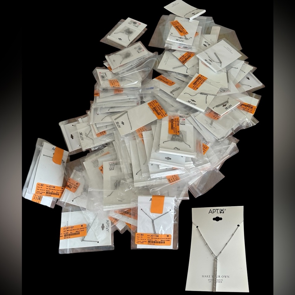 Reseller Bundle 100 Pcs of APT. 9 Necklace Pendants, Silver tone‎ all NWT